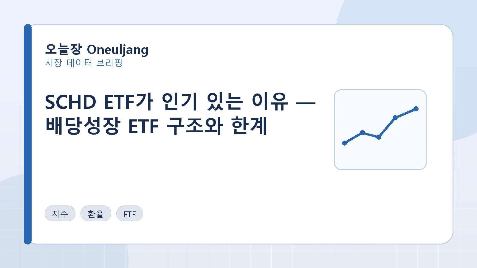 SCHD ETF가 인기 있는 이유 — 배당성장 ETF 구조와 한계